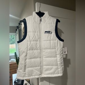 Seattle Seahawks White down Vest